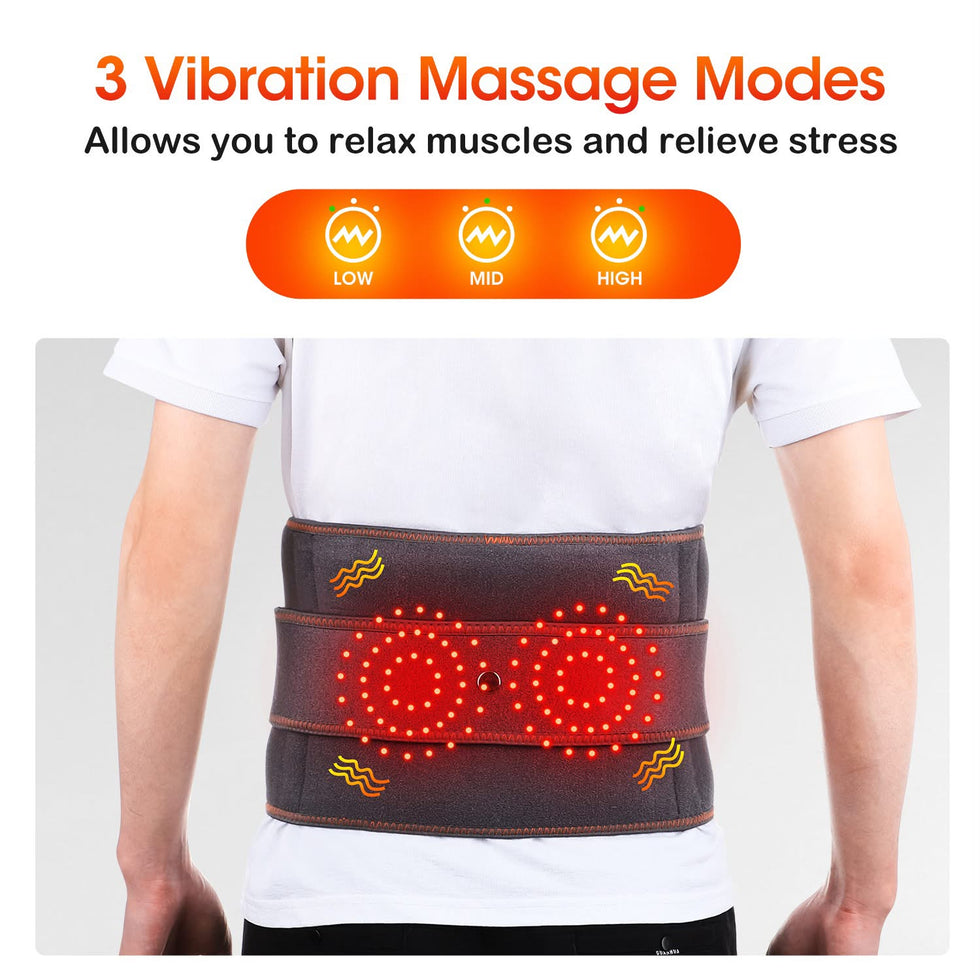 Infrared Heating & Electric Vibration Waist Massager Belt