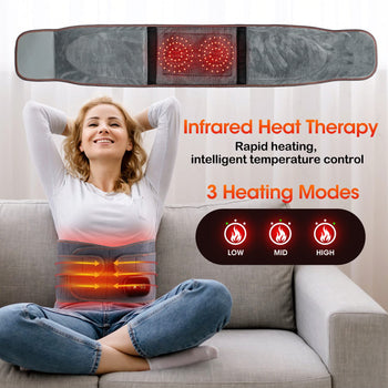 Infrared Heating & Electric Vibration Waist Massager Belt