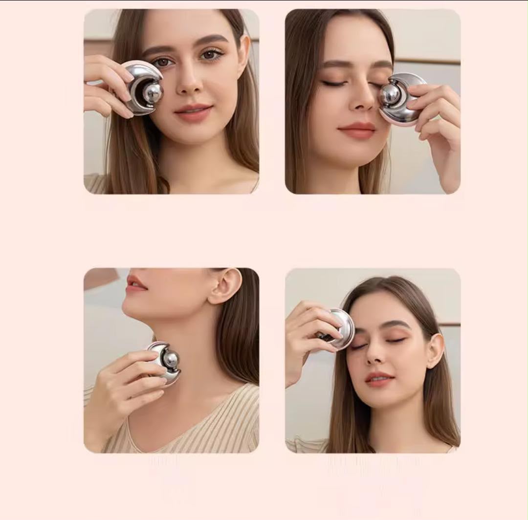 Mini Cold Massage Facial Ice Globes & Firming Roller