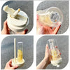 600ml Pastel Straw Tumbler & Dual-Port Water Bottle  (Random Colours)