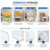 Acrylic Fridge Storage Basket - Stackable Clear Organizer