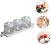 3-in-1 Plastic Masala Jar Organizer Set with Spoons & Tray