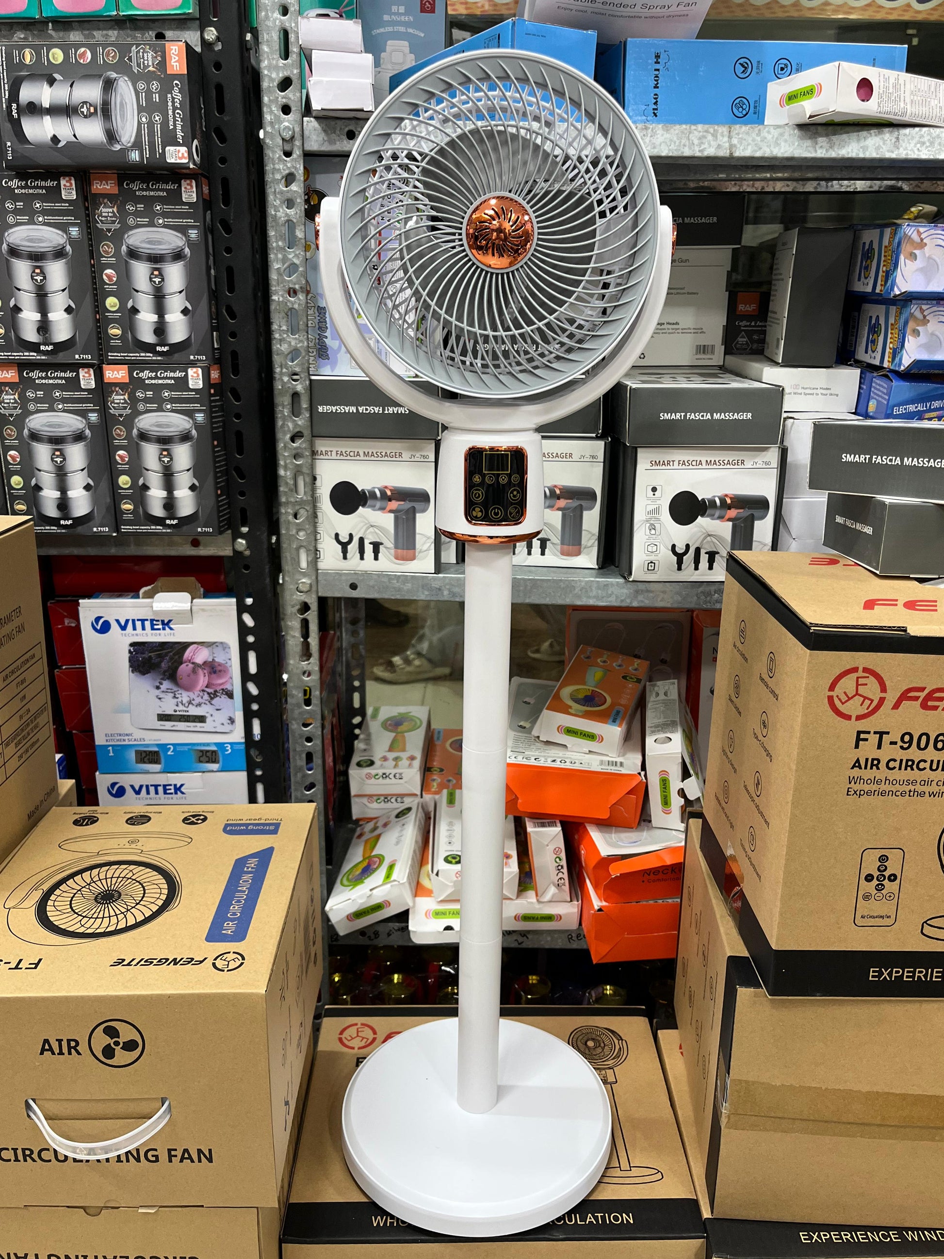 2-in-1 Smart Rechargeable Pedestal Stand Fan