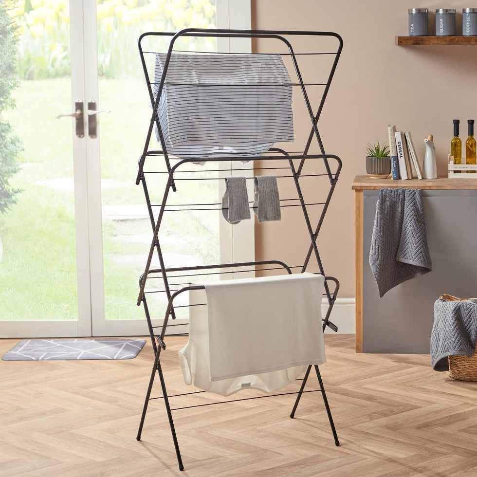 Premium 3-Tier Zigzag Clothes Drying & Airer Rack