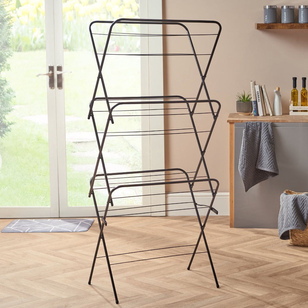 Premium 3-Tier Zigzag Clothes Drying & Airer Rack