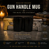 Ceramic Gun Mug with Metallic Pistol Grip Handle