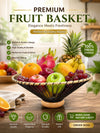 Premium Metal & Rattan Wire Fruit Basket XL