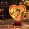 Premium Heart LED Photo Frame: Magic Backlit Mirror Memory Showcase