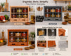 Premium Spice Rack Organizer - 6-Piece Crystal Jar Masala Box Set
