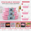 Premium Ribbed Kitchen Storage Box 3 Piece Set