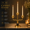 Vintage Imperial 3 Head Gold Candle Stand Showpiece