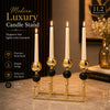Imperial Majestic 4 Head Gold & Black Candle Stand Showpiece