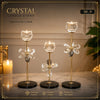 Vintage Imperial 3 Piece Crystal Floral Candle Stand Set