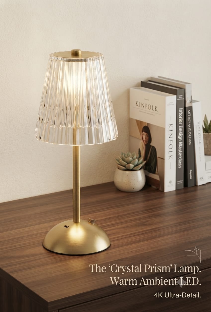 Linear Lamp - Ambient Fluted Table Light