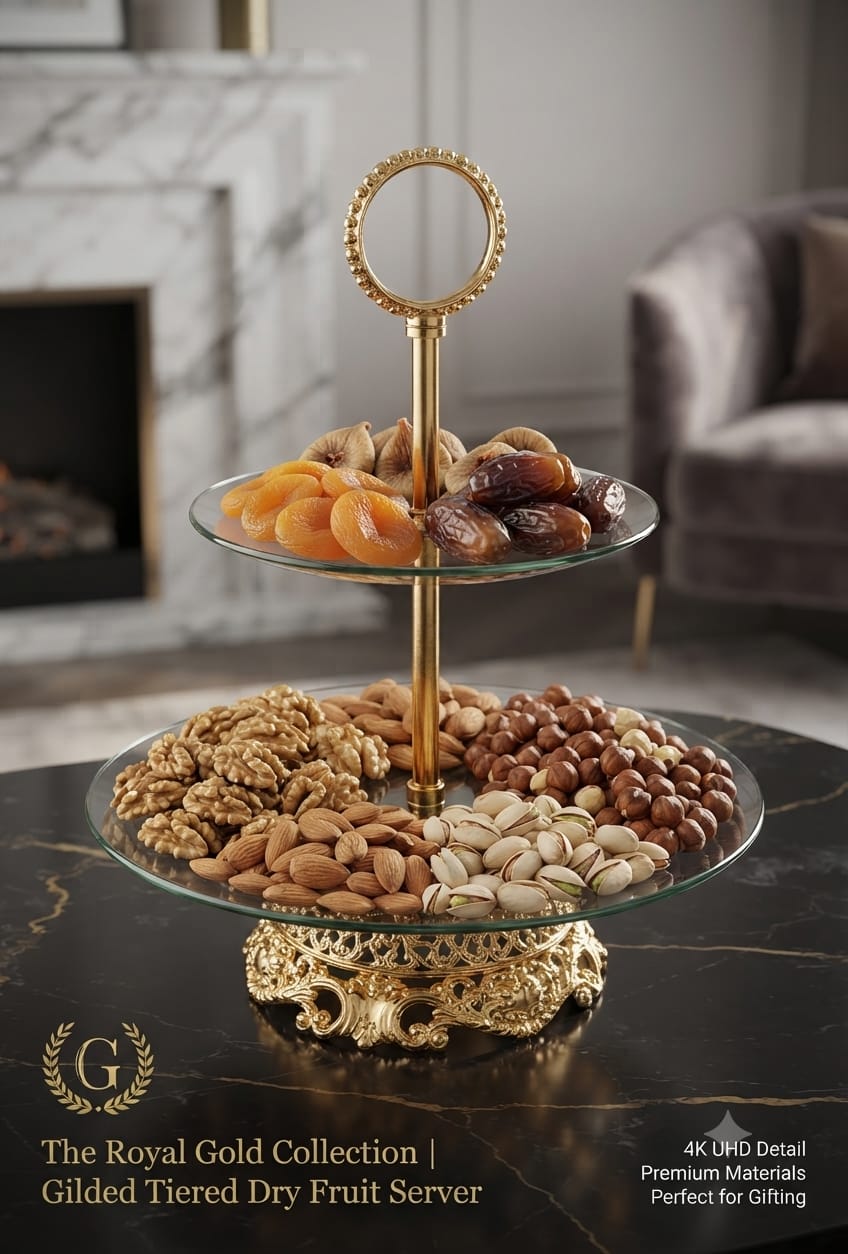 2-Tier Luxury Dry Fruit Tray