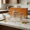 Metal Trio Railing Canisters - Luxury Glass Jar Set with Stand