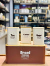 Modern Metal Bread Box & Canister Storage Set - 4-Piece Countertop Organizer