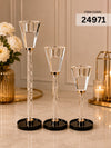 Luxury Crystal & Gold Candle Stand Set | Elegant Table Centerpiece