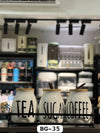 Ceramic 3Pcs Jar Set - Tea Sugar Coffee - Airtight With Metal Stand