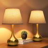 Modern Brushed Gold Droplet Bedside Lamp