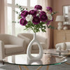 Oval Geometric Ceramic Bud Vase