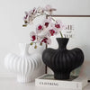 Modern Ribbed Origami-Style PVC Flower Vase