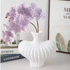Modern Ribbed Origami-Style PVC Flower Vase