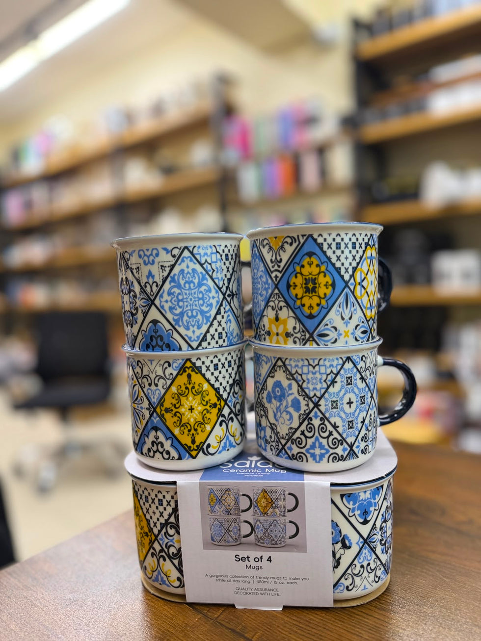 Saida Ceramic 4 Mugs Set