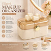 Elegant Makeup Organizer with Lid & Gold Clasp