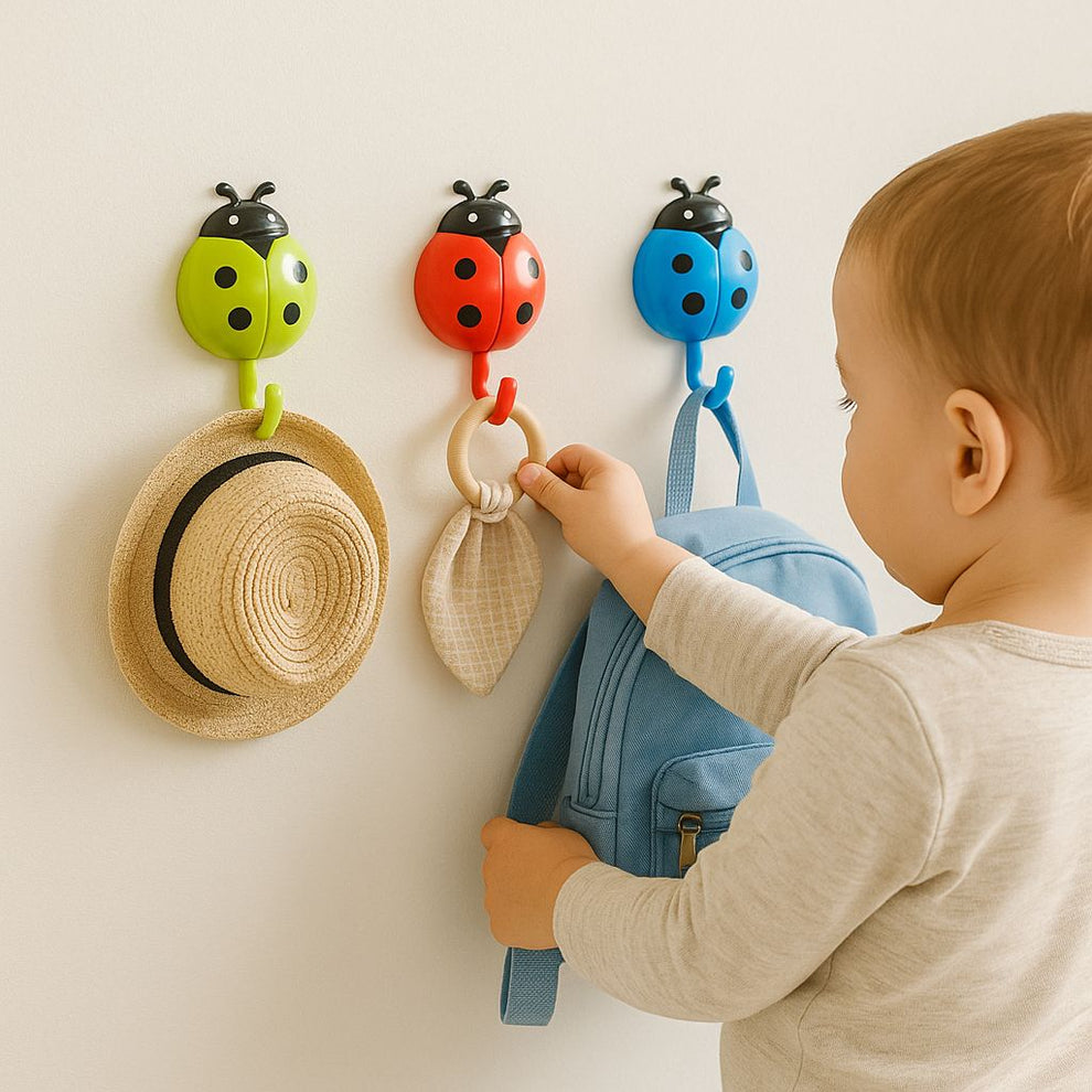 Ladybug Magic Seamless Wall Mount Hooks