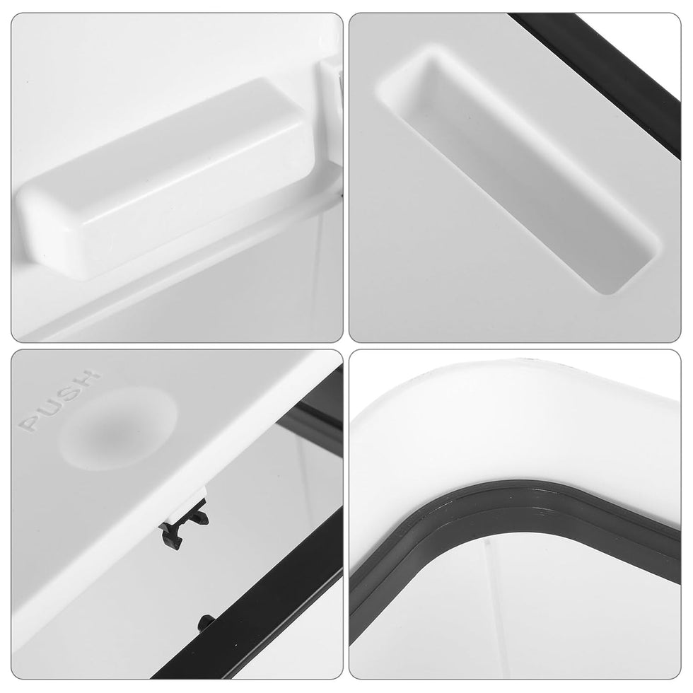 Ultra-Slim Plastic Rubbish Bin – Space-Saving Waste Basket with Secure Click