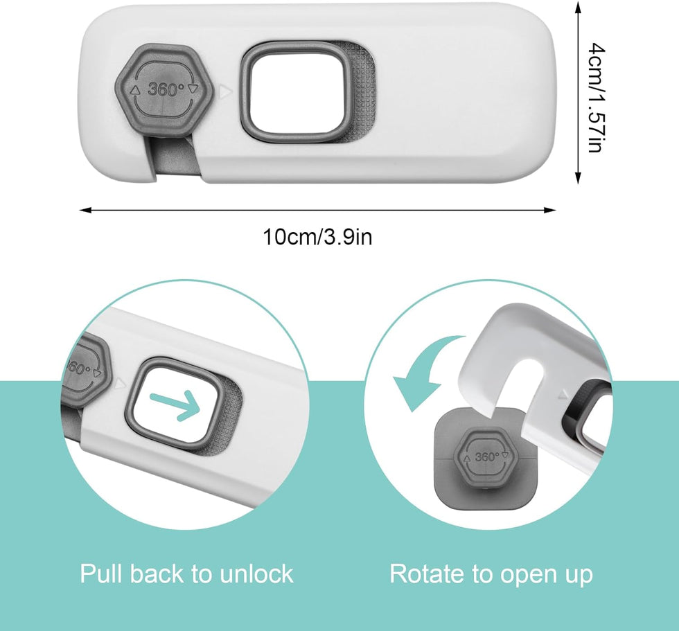 360° Rotatable Child Safety Locks for Fridge & Cabinets GH