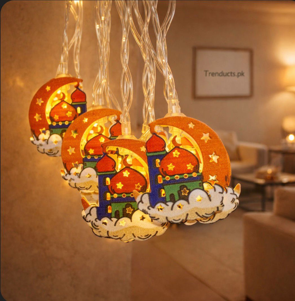 Ramadan Moon & Mosque String Lights - Festive Glow