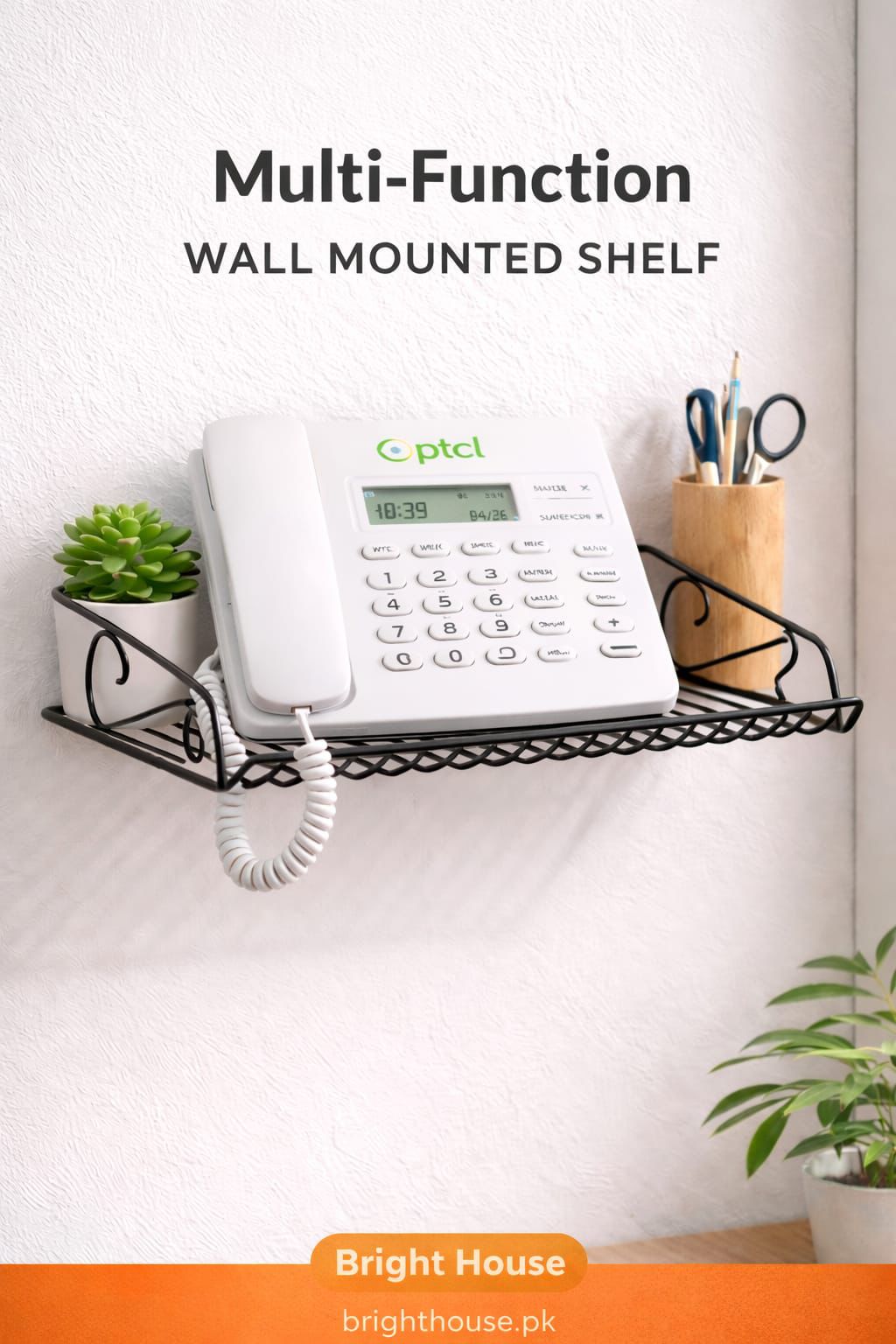 Metal WiFi Router Wall Shelf – Space-Saving Mount