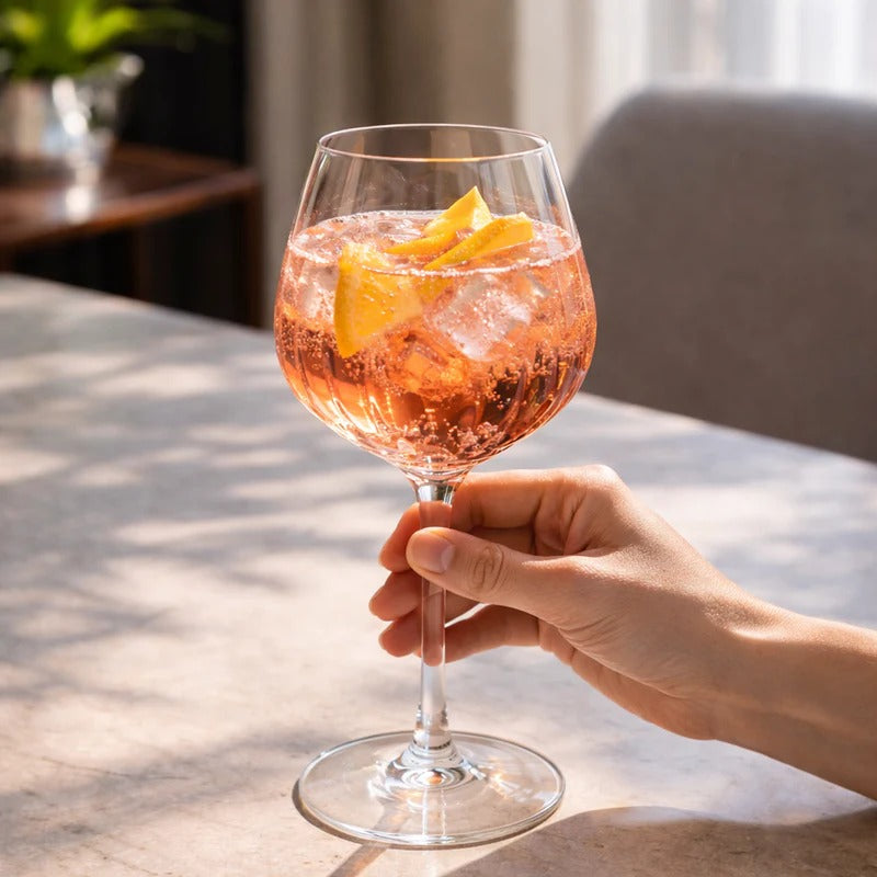 Crystal Round Champagne Goblets – Premium Set of 4