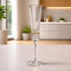 Crystal Golden Champagne Flutes – Luxurious Set of 6