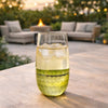 Golden Bottom Crystal Oval Glasses – Premium Set of 6