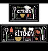 2pc Bless This Kitchen Runner Set – Non-Slip Mats (Random design)