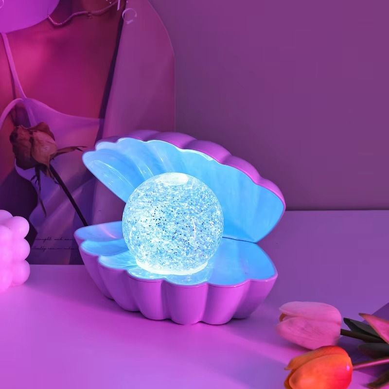 Shell-Shape Folding Camping Lamp – Rechargeable Outdoor Lantern & Table Lamp