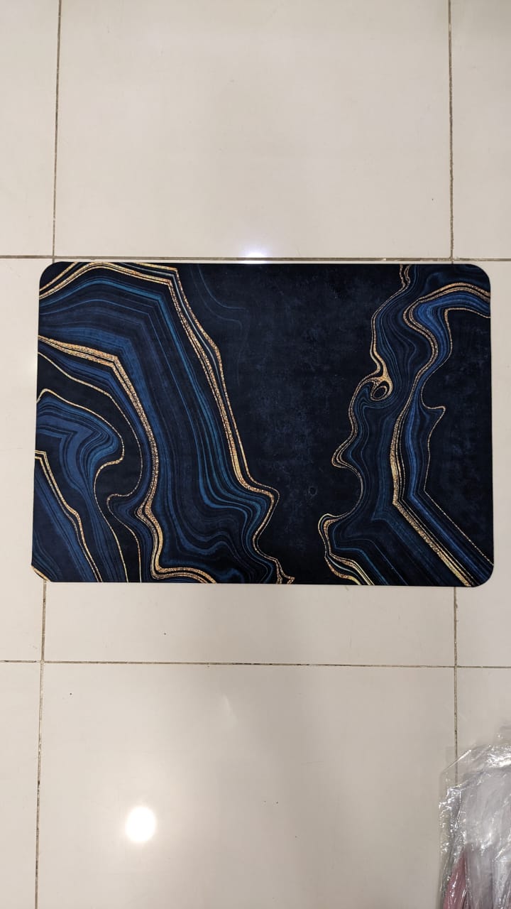 Modern Square-Edge Quick-Dry Bathroom Mat – Super Absorbent Anti-Slip Floor Rug