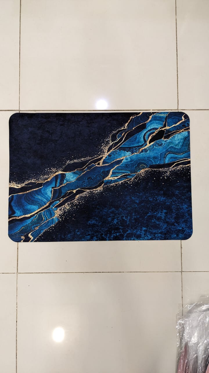 Modern Square-Edge Quick-Dry Bathroom Mat – Super Absorbent Anti-Slip Floor Rug
