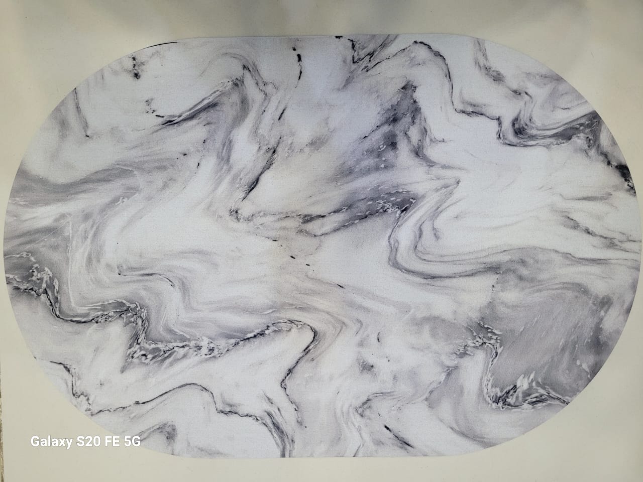 Luxury Oval Marble Pattern Bathroom Mat – Quick-Dry Super Absorbent Anti-Slip Rug