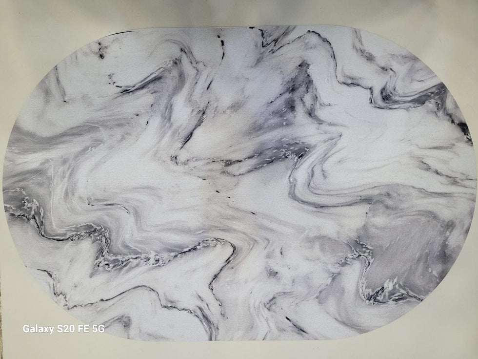 Luxury Oval Marble Pattern Bathroom Mat – Quick-Dry Super Absorbent Anti-Slip Rug