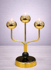 Contemporary 3-Cup Trident Metal Candle Stand