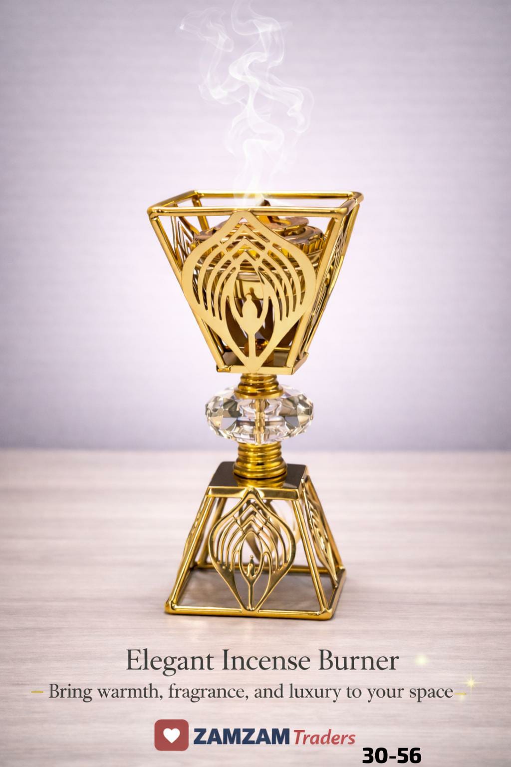 Geometric Luxury Metal Incense Burner