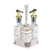 4-Piece Glass Oil Dispenser & Spice Jar Set – Leakproof Kitchen Organizer