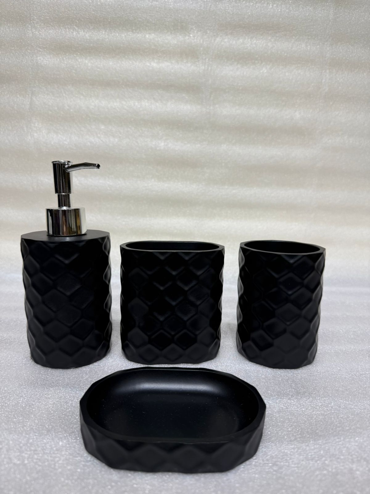 The Sphere-Stone 4-Piece Premium Resin Bathroom Set