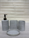 The Linear-Luxe 4-Piece Premium Resin Bathroom Set