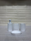 The Linear-Stone 4-Piece Premium Resin Bathroom Accessory Set