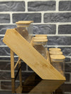 3-Tier Bamboo Spice Rack & 9 Glass Jars